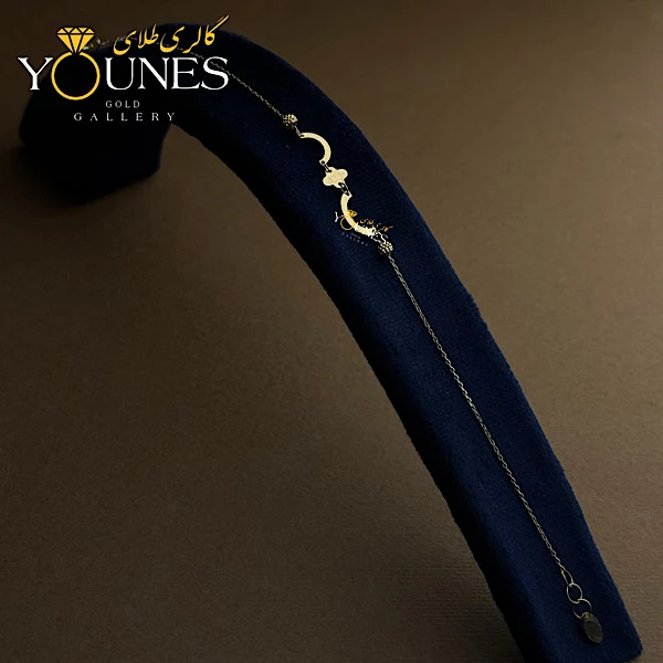 دستبند لیزری ونکلیف گوی تراش دار طلا